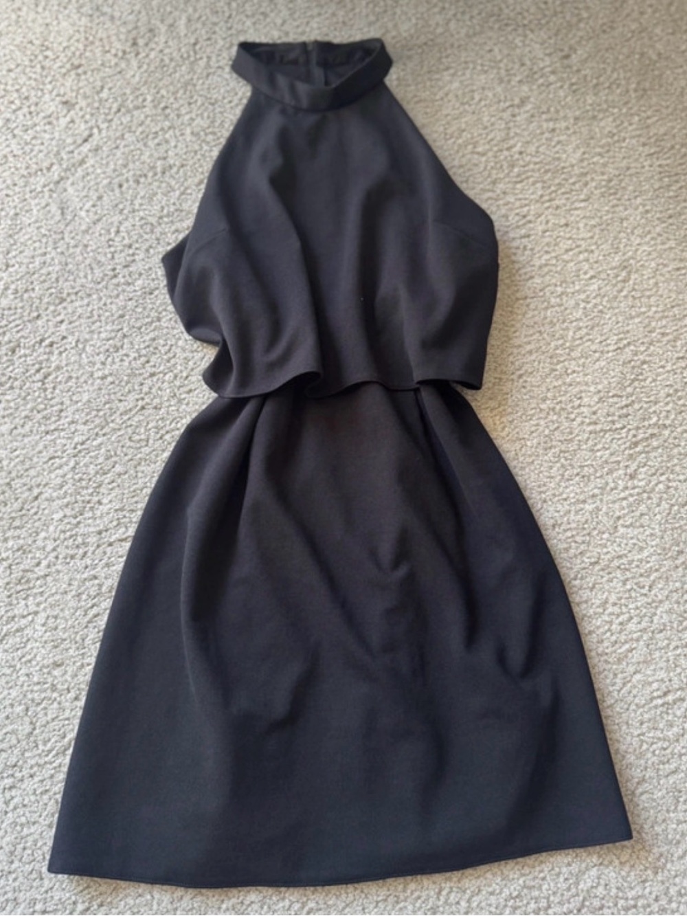 ASOS Black Halter Mini Dress sexy casual classy fit flare